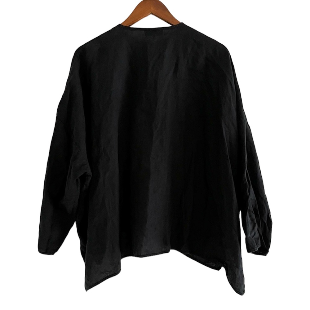*SOLD* Eskandar 100% Linen 3/4 Sleeve Top (Runs L) - Picture 3 of 7